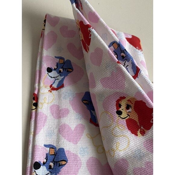 2 Pack Disney Lady And The Tramp Kitchen Towels Hearts Valentines Day NEW - Picture 9 of 13